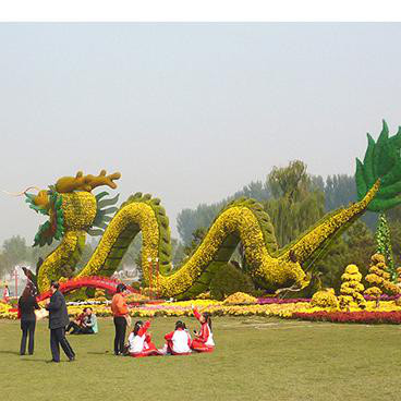 五色草 五色草造型 植物绿雕 立体花坛 绿色植物雕塑造型